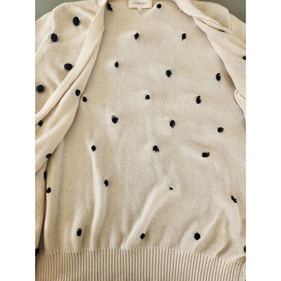 The GREAT The Bobble Cardigan Pom Pom Size Great 1 US S White #1H414 - Picture 8 of 12